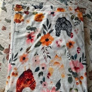 Floral and Animal Print Blanket